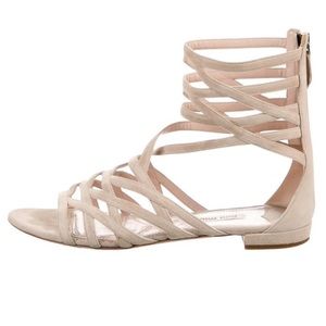 Mini Miu Suede Gladiator Sandals